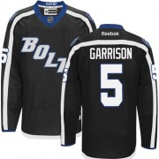 Men's Reebok Tampa Bay Lightning 5 Jason Garrison Black Third Jersey - Authentic