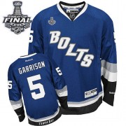 Men's Reebok Tampa Bay Lightning 5 Jason Garrison Royal Blue Third 2015 Stanley Cup Jersey - Authentic