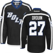 Men's Reebok Tampa Bay Lightning 27 Jonathan Drouin Black Third Jersey - Premier