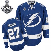 Men's Reebok Tampa Bay Lightning 27 Jonathan Drouin Royal Blue Home 2015 Stanley Cup Jersey - Authentic