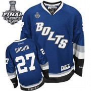 Men's Reebok Tampa Bay Lightning 27 Jonathan Drouin Royal Blue Third 2015 Stanley Cup Jersey - Authentic