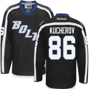 Men's Reebok Tampa Bay Lightning 86 Nikita Kucherov Black Third Jersey - Authentic