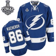 Men's Reebok Tampa Bay Lightning 86 Nikita Kucherov Royal Blue Home 2015 Stanley Cup Jersey - Premier