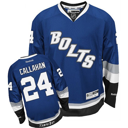 Women's Reebok Tampa Bay Lightning 24 Ryan Callahan Blue Third Jersey - Authentic