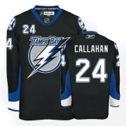 Men's Reebok Tampa Bay Lightning 24 Ryan Callahan Black Jersey - Authentic