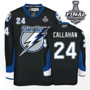 Men's Reebok Tampa Bay Lightning 24 Ryan Callahan Black 2015 Stanley Cup Jersey - Premier