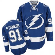 Men's Reebok Tampa Bay Lightning 91 Steven Stamkos Blue Home Jersey - Authentic