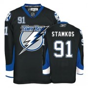 Men's Reebok Tampa Bay Lightning 91 Steven Stamkos Black Jersey - Authentic