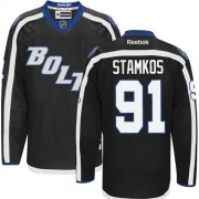 Men's Reebok Tampa Bay Lightning 91 Steven Stamkos Black Third Jersey - Premier