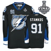 Men's Reebok Tampa Bay Lightning 91 Steven Stamkos Black 2015 Stanley Cup Jersey - Authentic Men's Reebok Tampa Bay Lightning 91 Steven Stamkos Black 2015 Stanley Cup Jersey - Authentic