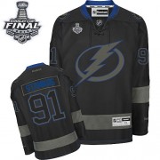 Men's Reebok Tampa Bay Lightning 91 Steven Stamkos Black Ice 2015 Stanley Cup Jersey - Authentic Men's Reebok Tampa Bay Lightning 91 Steven Stamkos Black Ice 2015 Stanley Cup Jersey - Authentic