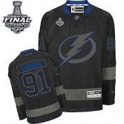 Men's Reebok Tampa Bay Lightning 91 Steven Stamkos Black Ice 2015 Stanley Cup Jersey - Authentic