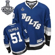 Men's Reebok Tampa Bay Lightning 51 Valtteri Filppula Royal Blue Third 2015 Stanley Cup Jersey - Premier