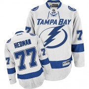 Men's Reebok Tampa Bay Lightning 77 Victor Hedman White Away Jersey - Authentic