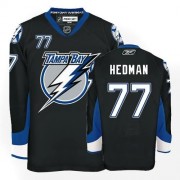 Men's Reebok Tampa Bay Lightning 77 Victor Hedman Black Jersey - Authentic