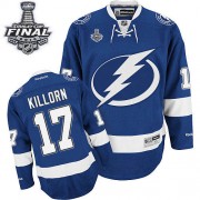 Men's Reebok Tampa Bay Lightning 17 Alex Killorn Royal Blue Home 2015 Stanley Cup Jersey - Authentic