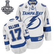 Men's Reebok Tampa Bay Lightning 17 Alex Killorn White Away 2015 Stanley Cup Jersey - Authentic
