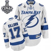 Men's Reebok Tampa Bay Lightning 17 Alex Killorn White Away 2015 Stanley Cup Jersey - Premier