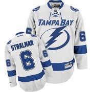 Men's Reebok Tampa Bay Lightning 6 Anton Stralman White Away Jersey - Authentic