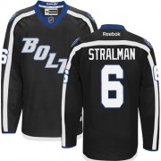 Men's Reebok Tampa Bay Lightning 6 Anton Stralman Black Third Jersey - Authentic