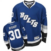 Men's Reebok Tampa Bay Lightning 30 Ben Bishop Blue Third Jersey - Premier