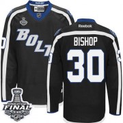 Men's Reebok Tampa Bay Lightning 30 Ben Bishop Black Third 2015 Stanley Cup Jersey - Authentic Men's Reebok Tampa Bay Lightning 30 Ben Bishop Black Third 2015 Stanley Cup Jersey - Authentic