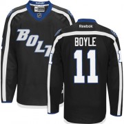Men's Reebok Tampa Bay Lightning 11 Brian Boyle Black Third Jersey - Authentic
