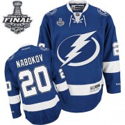 Men's Reebok Tampa Bay Lightning 20 Evgeni Nabokov Royal Blue Home 2015 Stanley Cup Jersey - Authentic