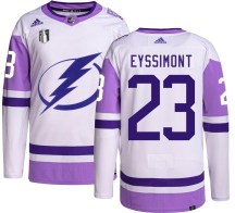 Men's Adidas Tampa Bay Lightning Michael Eyssimont Hockey Fights Cancer 2022 Stanley Cup Final Jersey - Authentic