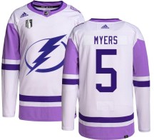 Men's Adidas Tampa Bay Lightning Philippe Myers Hockey Fights Cancer 2022 Stanley Cup Final Jersey - Authentic