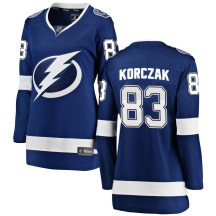 Women's Fanatics Branded Tampa Bay Lightning Ryder Korczak Blue Home Jersey - Breakaway Women's Fanatics Branded Tampa Bay Lightning Ryder Korczak Blue Home Jersey - Breakaway
