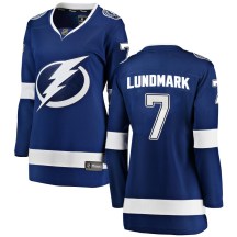 Women's Fanatics Branded Tampa Bay Lightning Simon Lundmark Blue Home Jersey - Breakaway Women's Fanatics Branded Tampa Bay Lightning Simon Lundmark Blue Home Jersey - Breakaway
