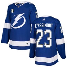 Men's Adidas Tampa Bay Lightning Michael Eyssimont Blue Home 2022 Stanley Cup Final Jersey - Authentic