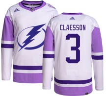 Men's Adidas Tampa Bay Lightning Fredrik Claesson Hockey Fights Cancer Jersey - Authentic