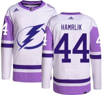 Men's Adidas Tampa Bay Lightning Roman Hamrlik Hockey Fights Cancer Jersey - Authentic