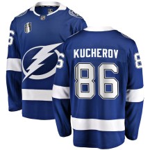 Youth Fanatics Branded Tampa Bay Lightning Nikita Kucherov Blue Home 2022 Stanley Cup Final Jersey - Breakaway