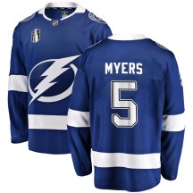 Youth Fanatics Branded Tampa Bay Lightning Philippe Myers Blue Home 2022 Stanley Cup Final Jersey - Breakaway