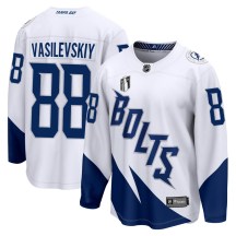 Men's Fanatics Branded Tampa Bay Lightning Andrei Vasilevskiy White 2022 Stadium Series 2022 Stanley Cup Final Jersey - Breakaway