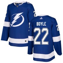 Men's Adidas Tampa Bay Lightning Dan Boyle Blue Home Jersey - Authentic