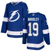 Men's Adidas Tampa Bay Lightning Brian Bradley Blue Home Jersey - Authentic