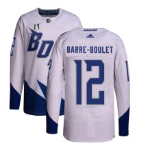 Men's Adidas Tampa Bay Lightning Alex Barre-Boulet White 2022 Stadium Series Primegreen 2022 Stanley Cup Final Jersey - Authentic