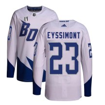 Men's Adidas Tampa Bay Lightning Michael Eyssimont White 2022 Stadium Series Primegreen 2022 Stanley Cup Final Jersey - Authentic
