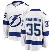 Youth Fanatics Branded Tampa Bay Lightning Nikolai Khabibulin White Away Jersey - Breakaway