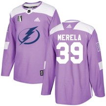 Men's Adidas Tampa Bay Lightning Waltteri Merela Purple Fights Cancer Practice 2022 Stanley Cup Final Jersey - Authentic