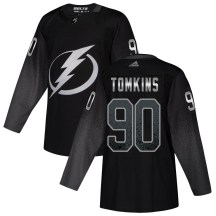 Men's Adidas Tampa Bay Lightning Matt Tomkins Black Alternate Jersey - Authentic