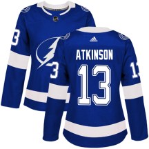 Women's Adidas Tampa Bay Lightning Cam Atkinson Blue Home Jersey - Authentic Women's Adidas Tampa Bay Lightning Cam Atkinson Blue Home Jersey - Authentic