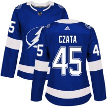 Women's Adidas Tampa Bay Lightning Ethan Czata Blue Home Jersey - Authentic Women's Adidas Tampa Bay Lightning Ethan Czata Blue Home Jersey - Authentic