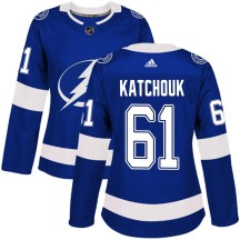 Women's Adidas Tampa Bay Lightning Boris Katchouk Blue Home Jersey - Authentic Women's Adidas Tampa Bay Lightning Boris Katchouk Blue Home Jersey - Authentic