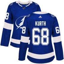 Women's Adidas Tampa Bay Lightning Connor Kurth Blue Home Jersey - Authentic Women's Adidas Tampa Bay Lightning Connor Kurth Blue Home Jersey - Authentic