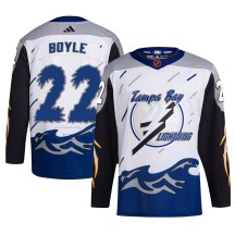 Men's Adidas Tampa Bay Lightning Dan Boyle White Reverse Retro 2.0 Jersey - Authentic